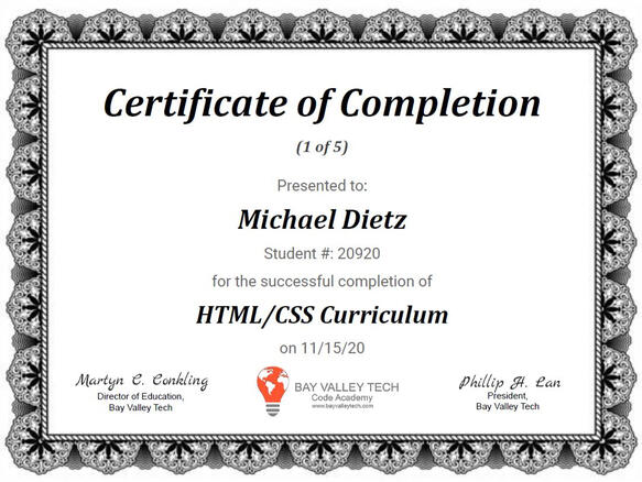 BVT HTML-CSS Cert